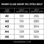 RMBR Club 100% Hemp BJJ Belt